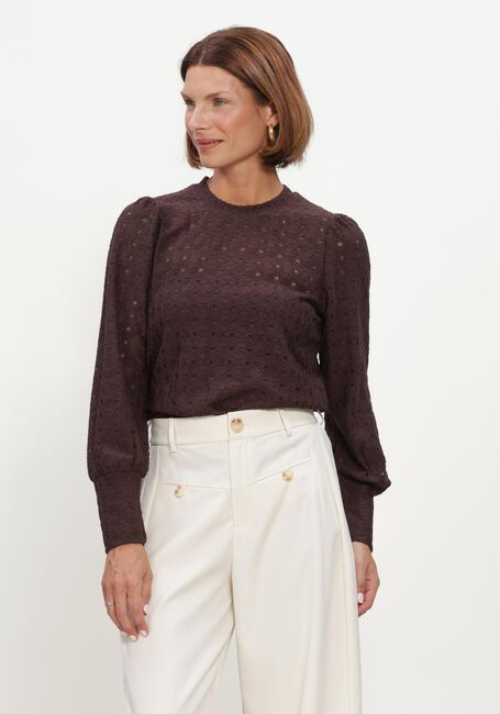 Bruine OBJECT Trui OBJLAILA L/S RE TOP NOOS - large