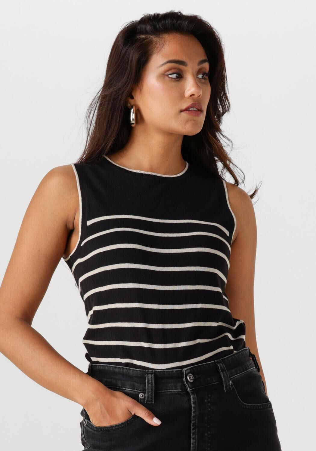 SELECTED FEMME Dames Truien & Vesten Slfesther Sl Contrast Knit Top Zwart