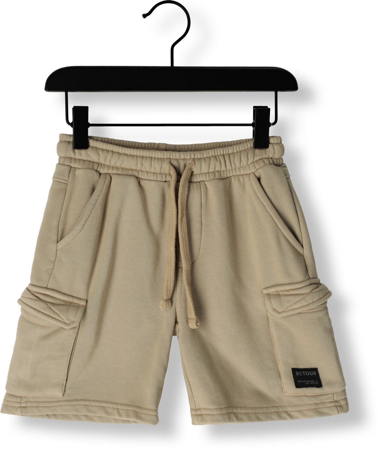 Retour Jeans relaxed cargo sweatshort lichtbruin