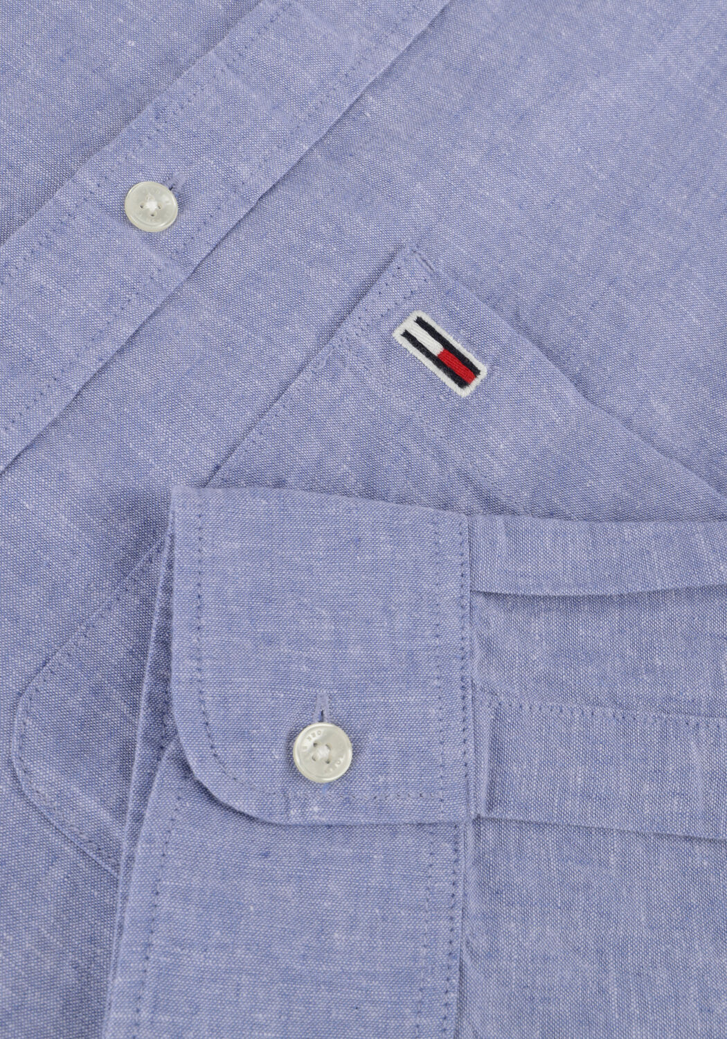 Blauwe TOMMY JEANS Casual overhemd TJM REG LINEN BLEND SHIRT - large