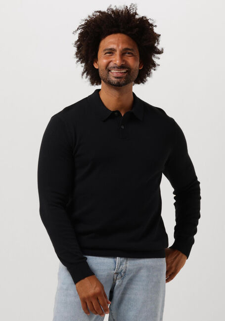 Zwarte SELECTED HOMME Trui SLHREG-DAN KNIT LS POLO O - large
