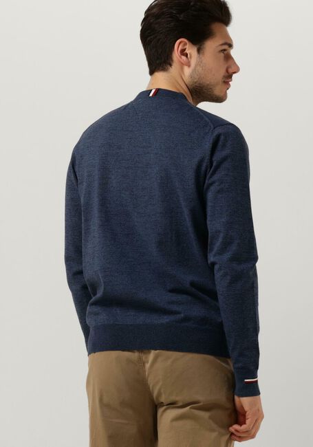 Lichtblauwe TOMMY HILFIGER Trui MOULINE GS STRIPED CREW NECK - large