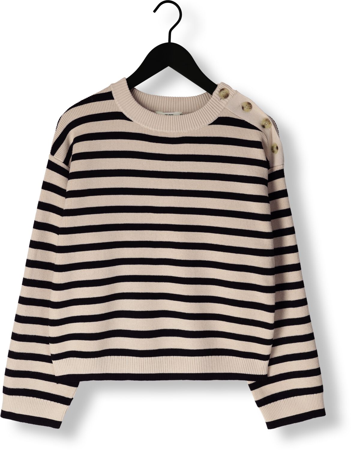OBJECT Dames Truien & Vesten Objelly Lo Ls Knit Pullover Ecru