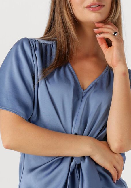 Lichtblauwe NEO NOIR Blouses CASADIA HEAVY SATEEN BLOUSE - large