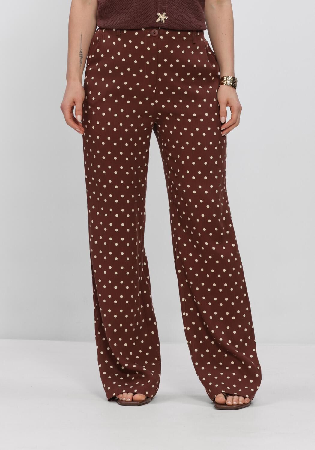 Bruine YDENCE Broeken PANTS STACEY - large