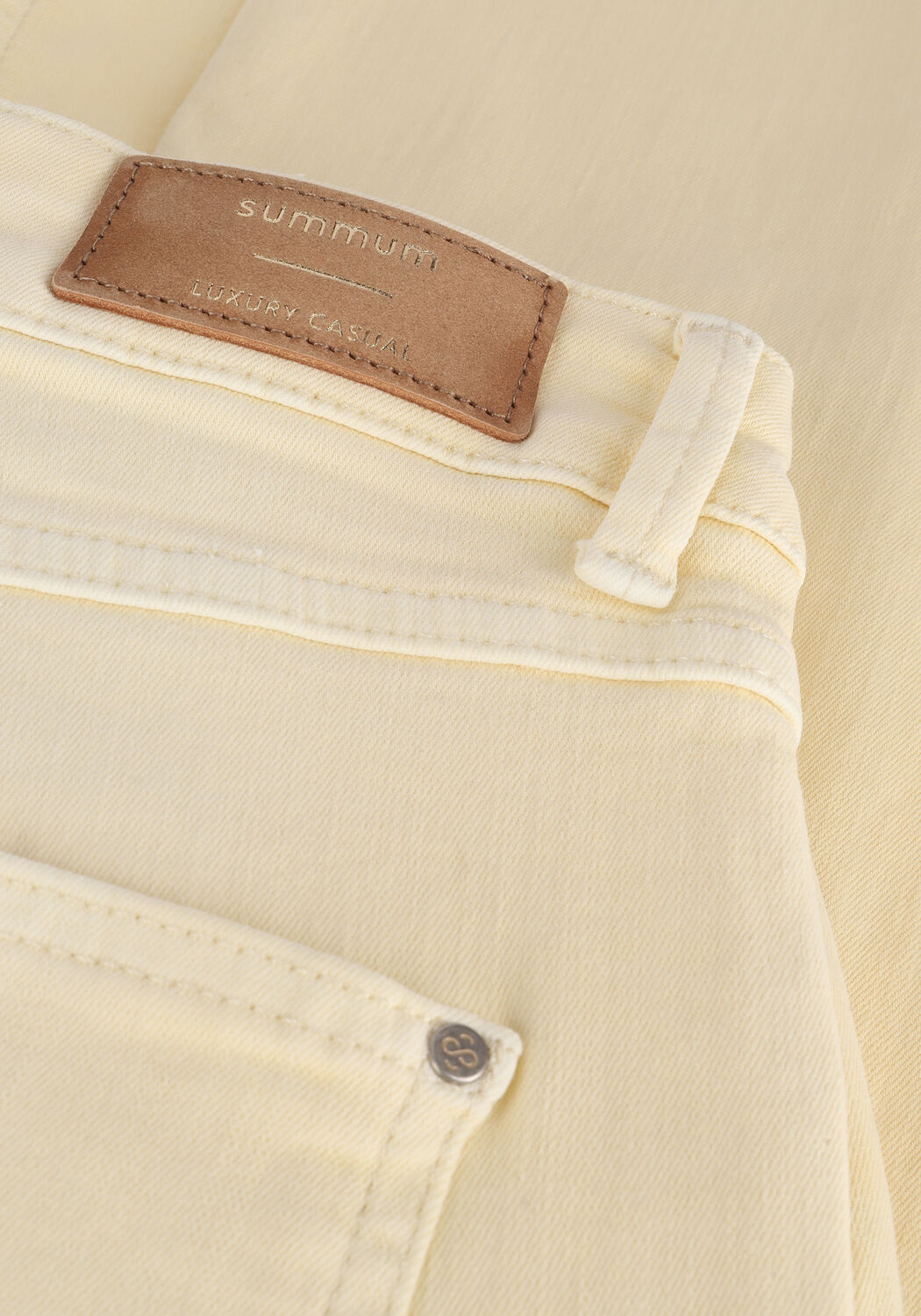 Gele SUMMUM Flared broek FLARED PANT SLUBBY STRETCH TWI - large