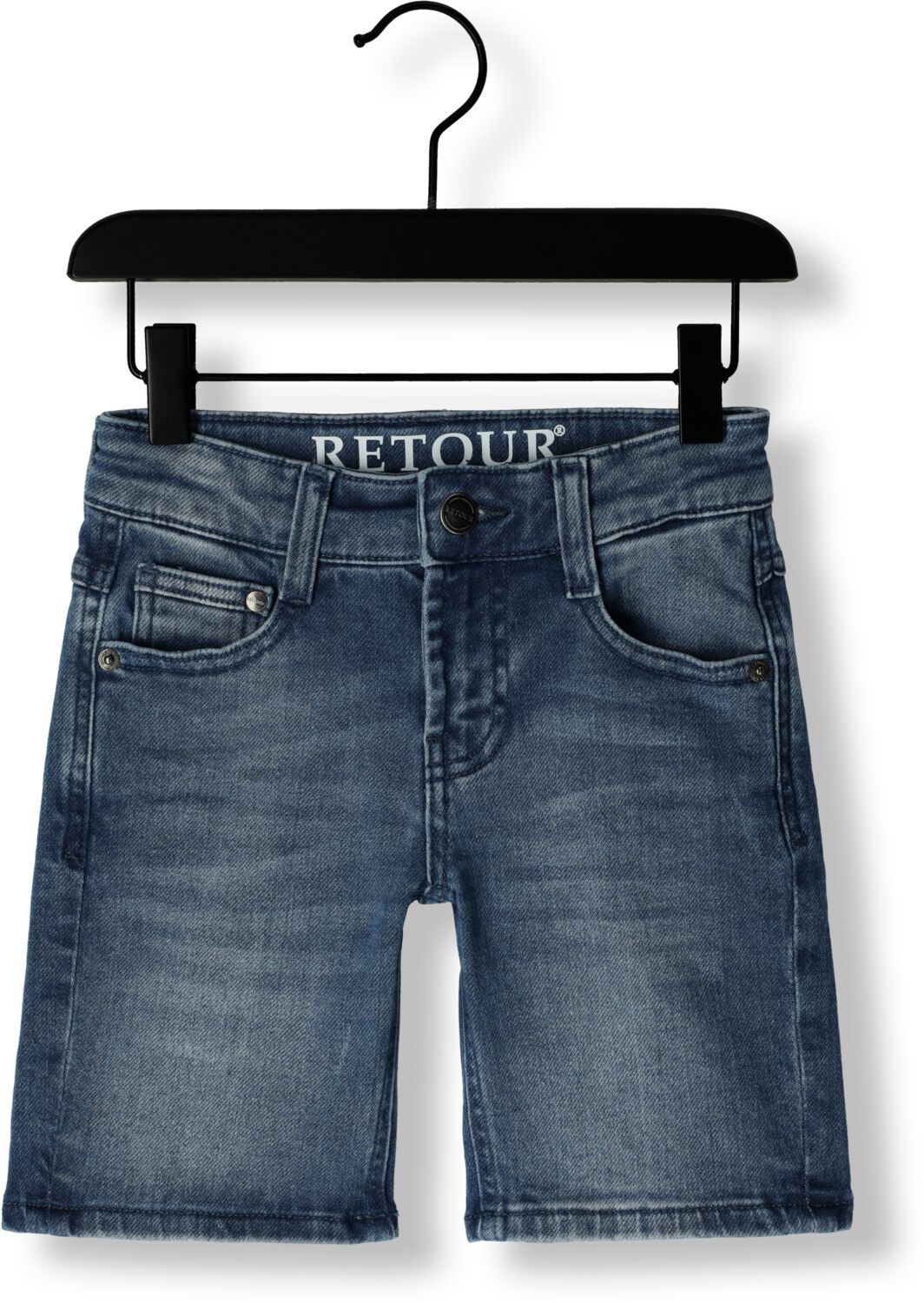Retour Jeans straight denim short light blue denim
