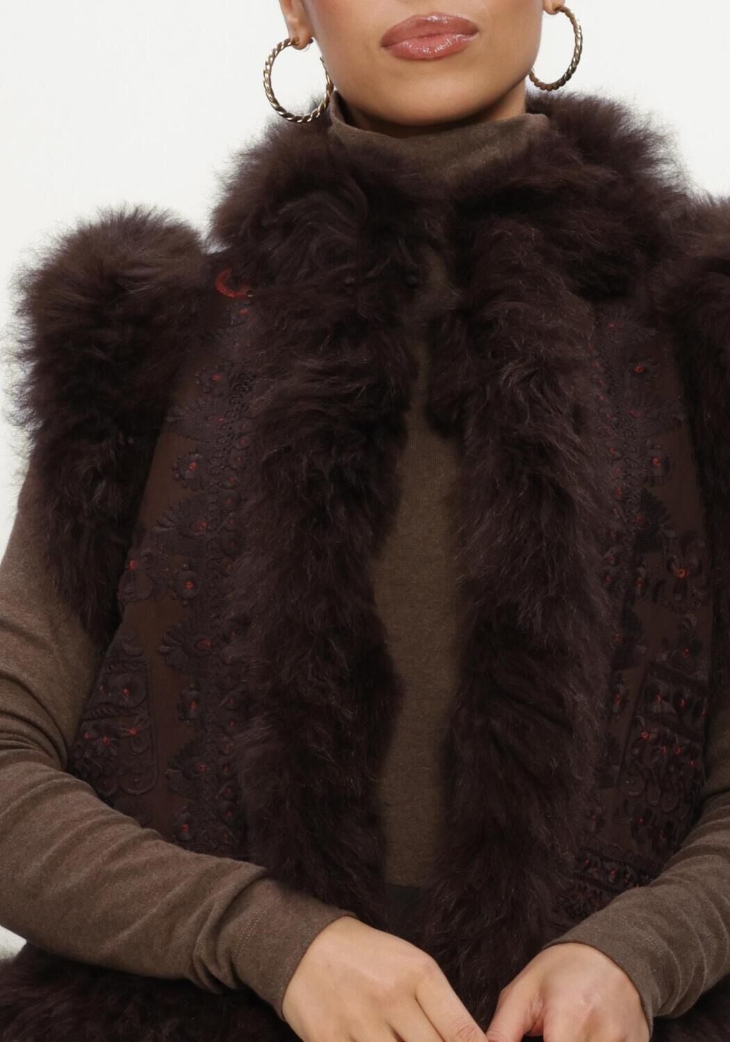 ANTIK BATIK Dames Blouses Sando Gilet Bruin