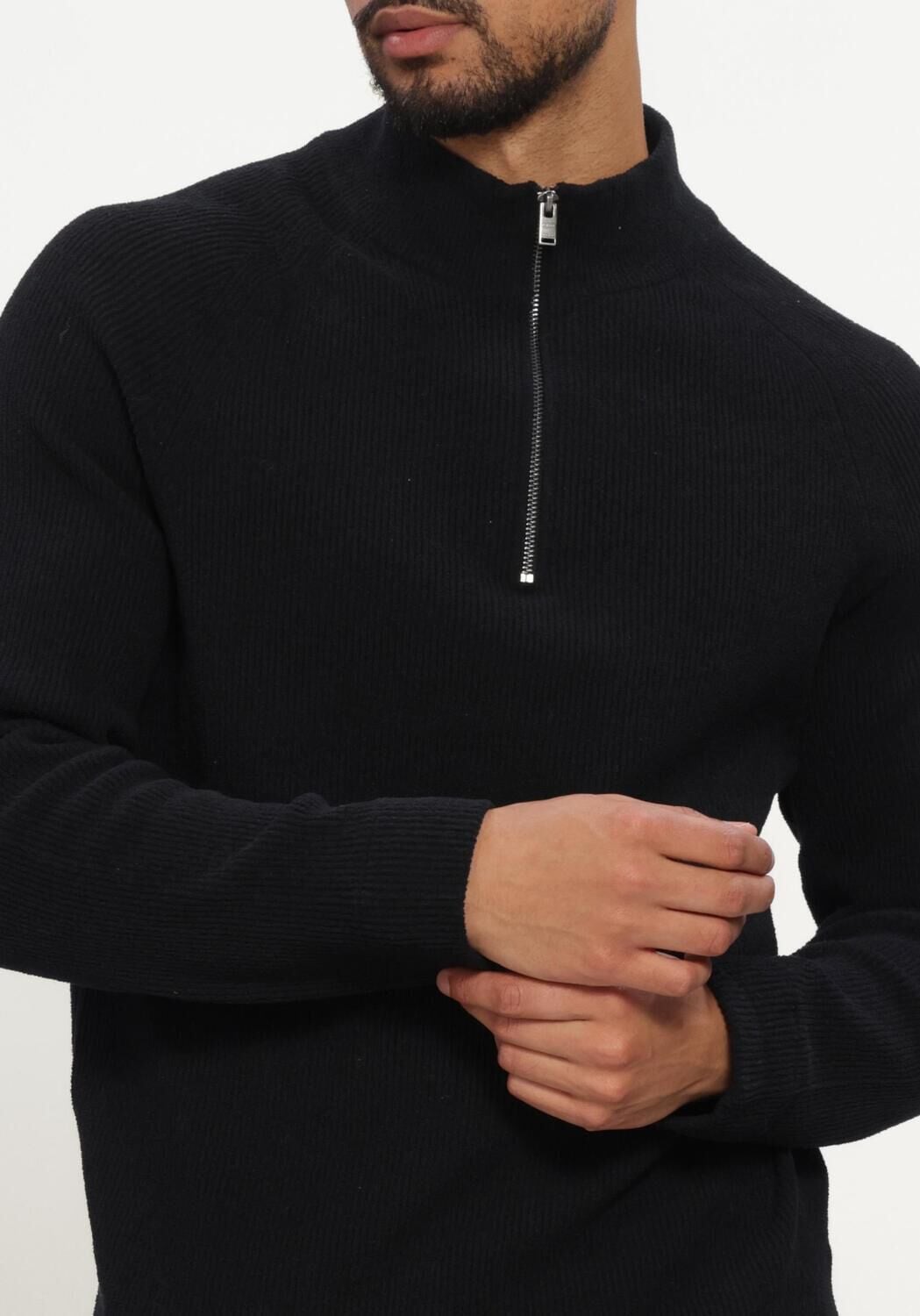 JC RAGS J.C. Rags Heren Truien & Vesten Pullover Half Zip Emile Zwart