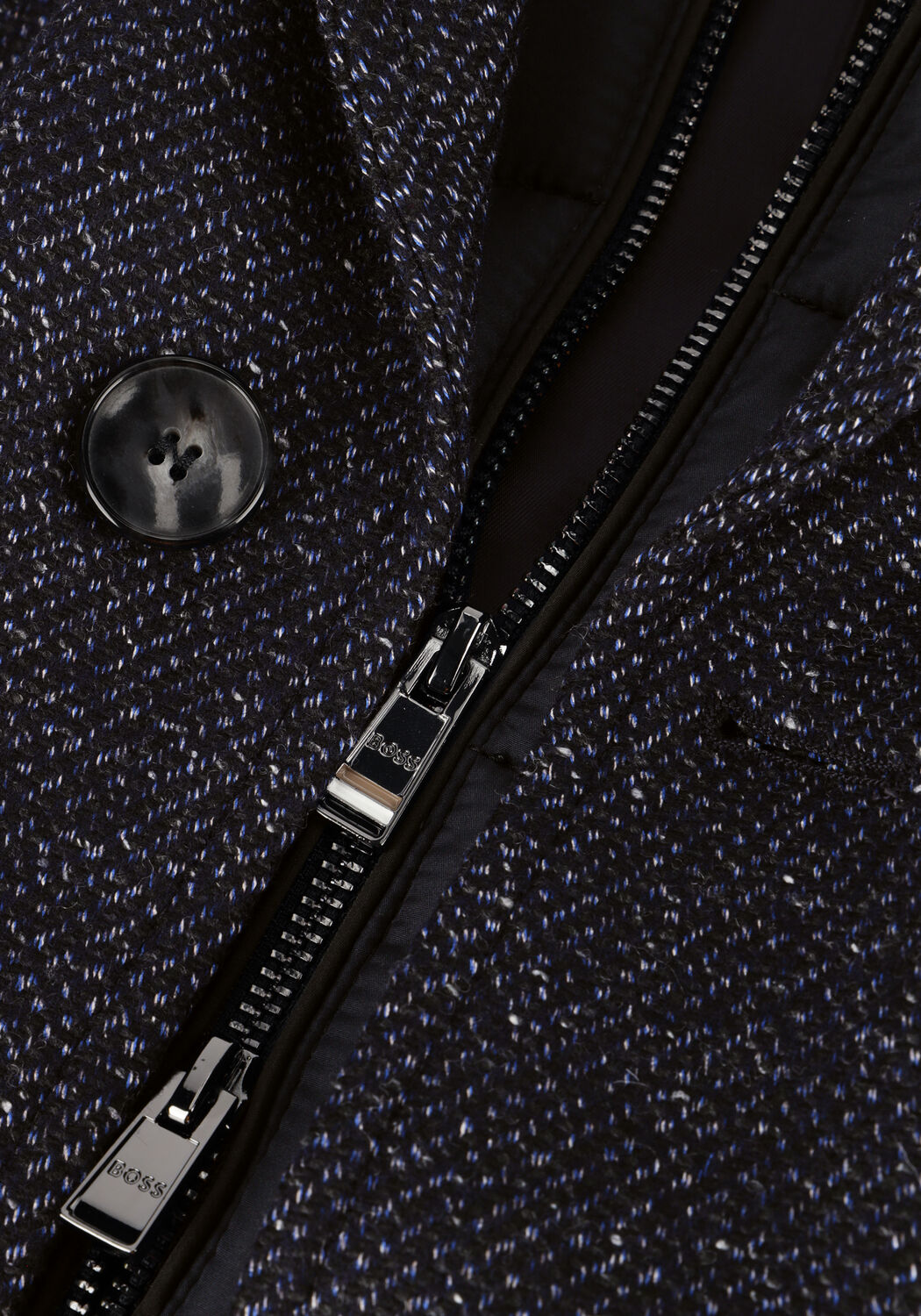 Donkerblauwe BOSS BLACK Mantel H-HYDE-BIB-234 - large