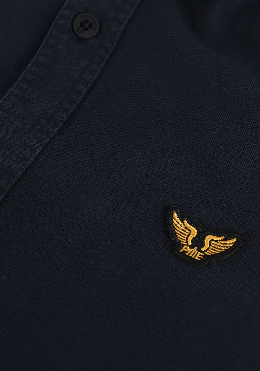 Donkerblauwe PME LEGEND Casual overhemd LONG SLEEVE SHIRT S.JERSEY GARMENT DYE - large