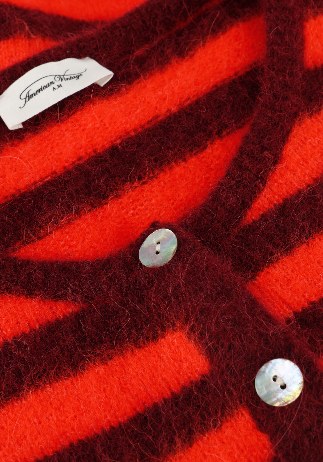 Bordeaux AMERICAN VINTAGE Vest VITOW CARDIGAN - large