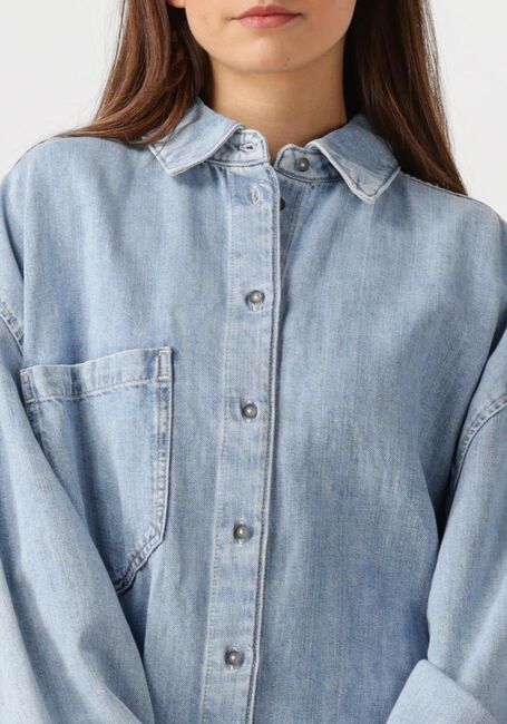 Blauwe 7 FOR ALL MANKIND Mini jurk OVERSHIRT DRESS - large