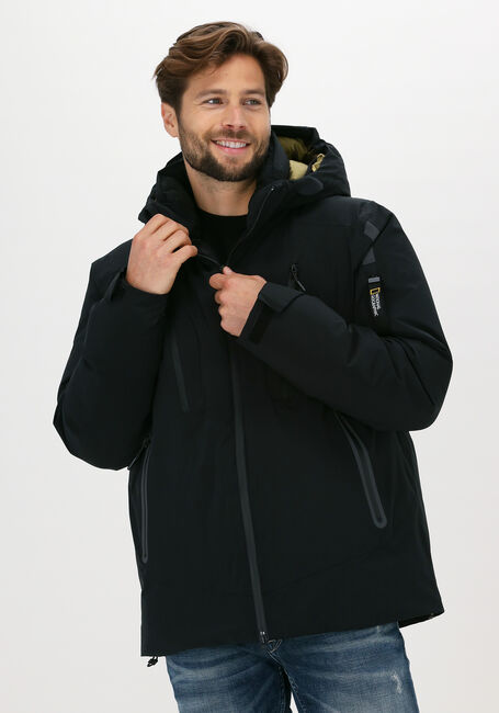 Zwarte NATIONAL GEOGRAPHIC Parka's HOODED ICONIC JACKET - large