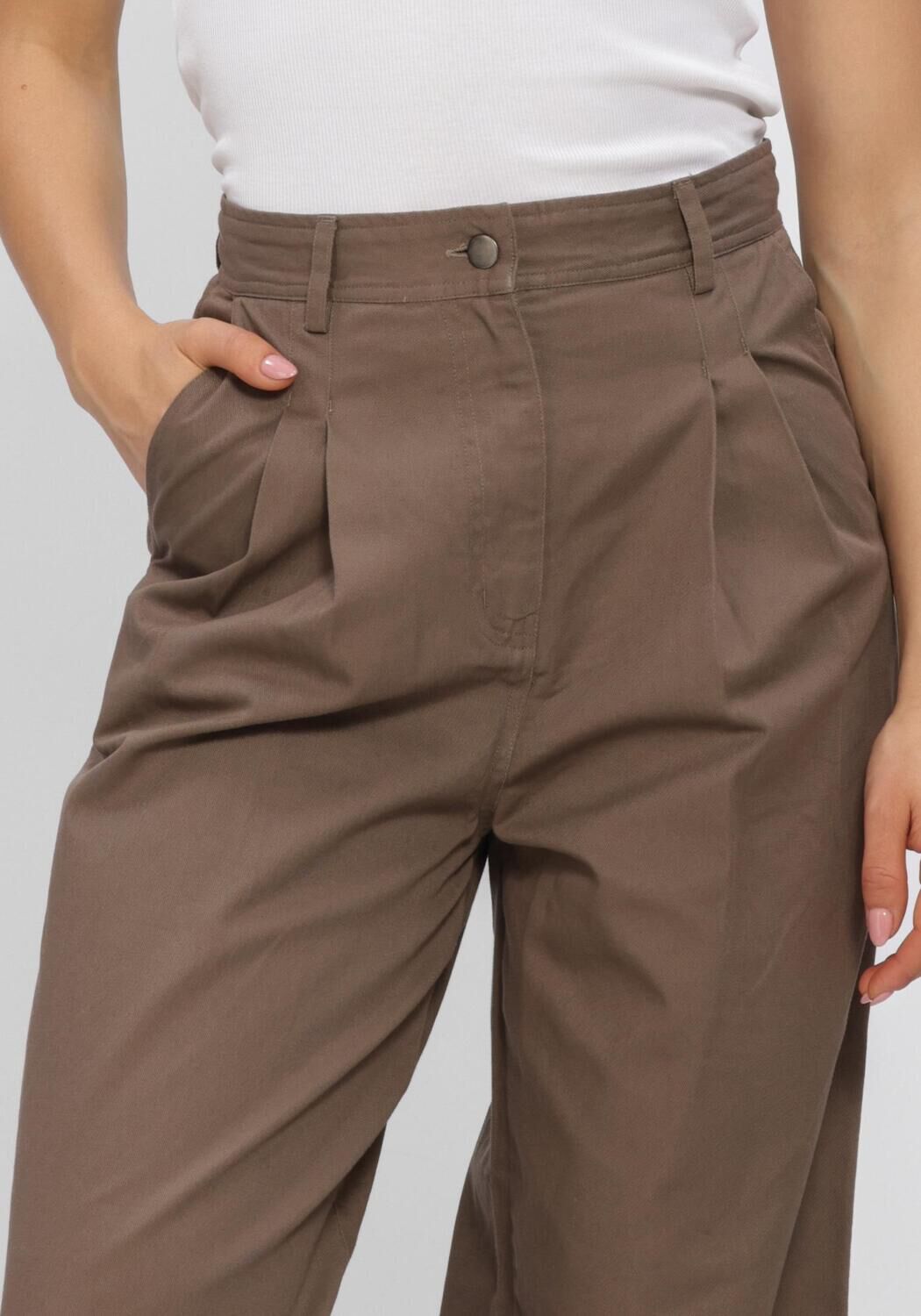 Bruine BOII STUDIOS Wijde broek JULIE - large
