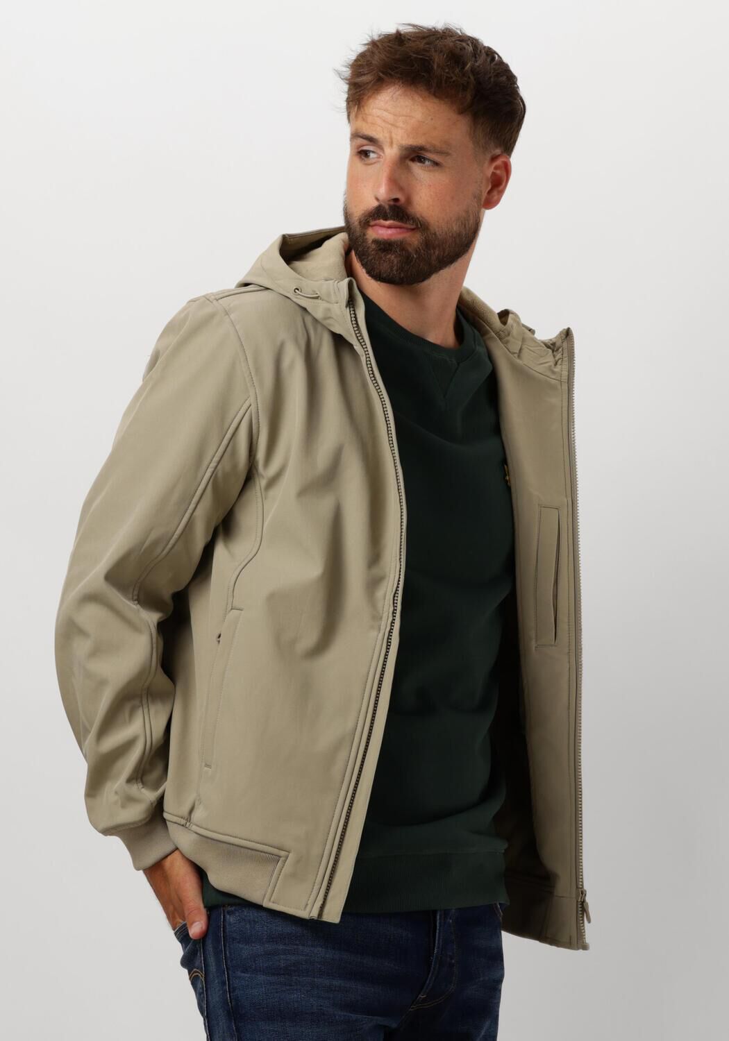 LYLE & SCOTT Heren Jassen Fleece Back Softshell Jacket Groen