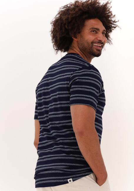 Donkerblauwe ANERKJENDT T-shirt AKKIKKI CURVE STRIPE TEE - large
