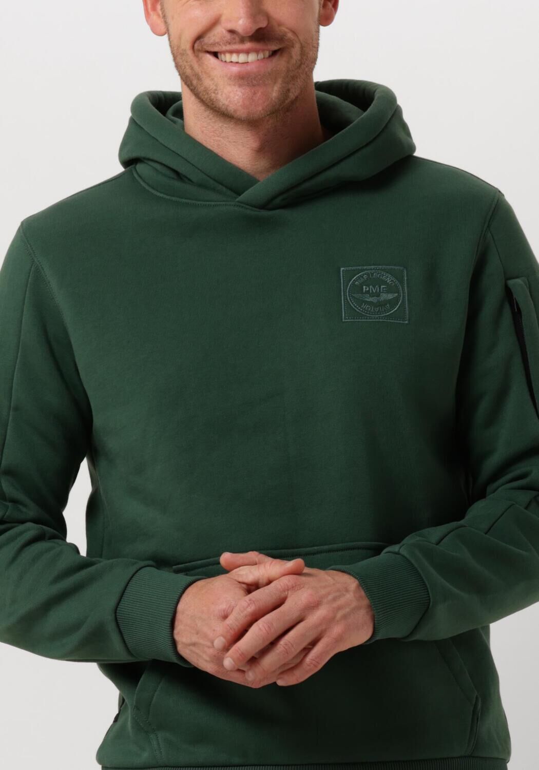 PME LEGEND Heren Truien & Vesten Hooded 3t Cross Fleece Groen