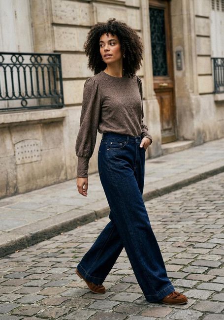 Bruine OBJECT Trui OBJLAILA L/S RE TOP NOOS - large