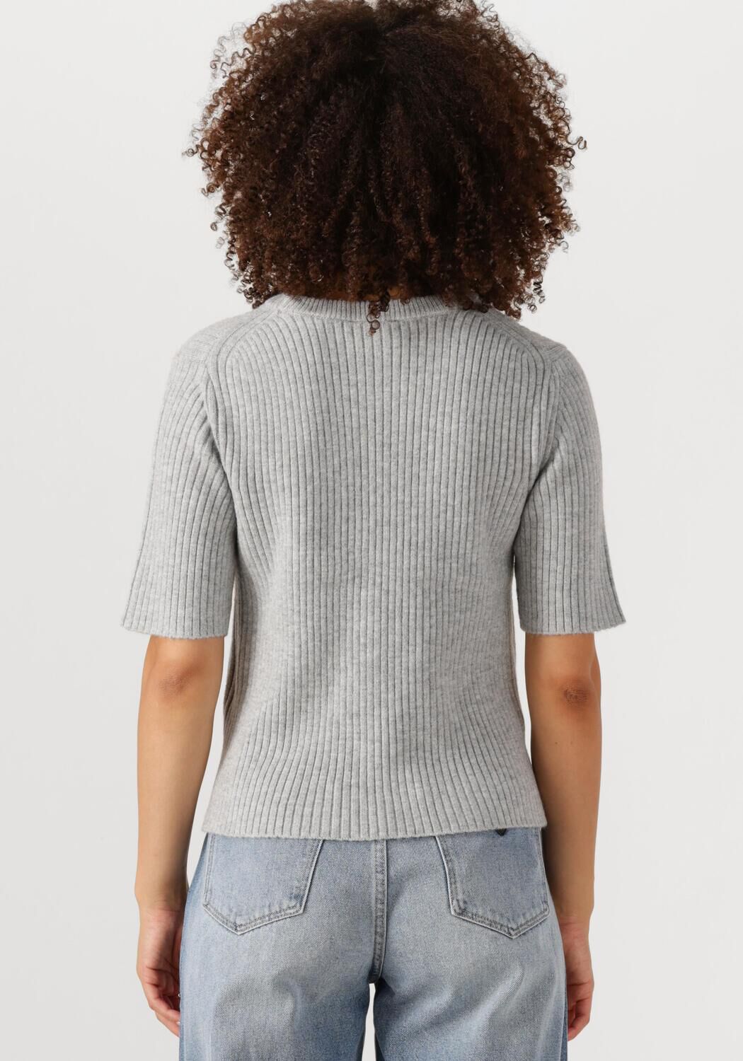 OBJECT Dames Truien & Vesten Objelva 2 4 Re O-neck Knit Grijs