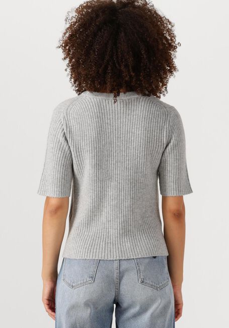 Grijze OBJECT Trui OBJELVA 2/4 RE O-NECK KNIT - large