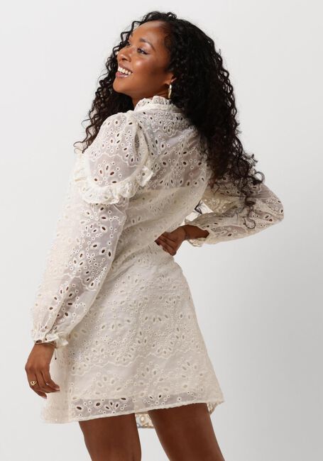 Gebroken wit NEO NOIR Mini jurk ABBY EMBROIDERY DRESS - large