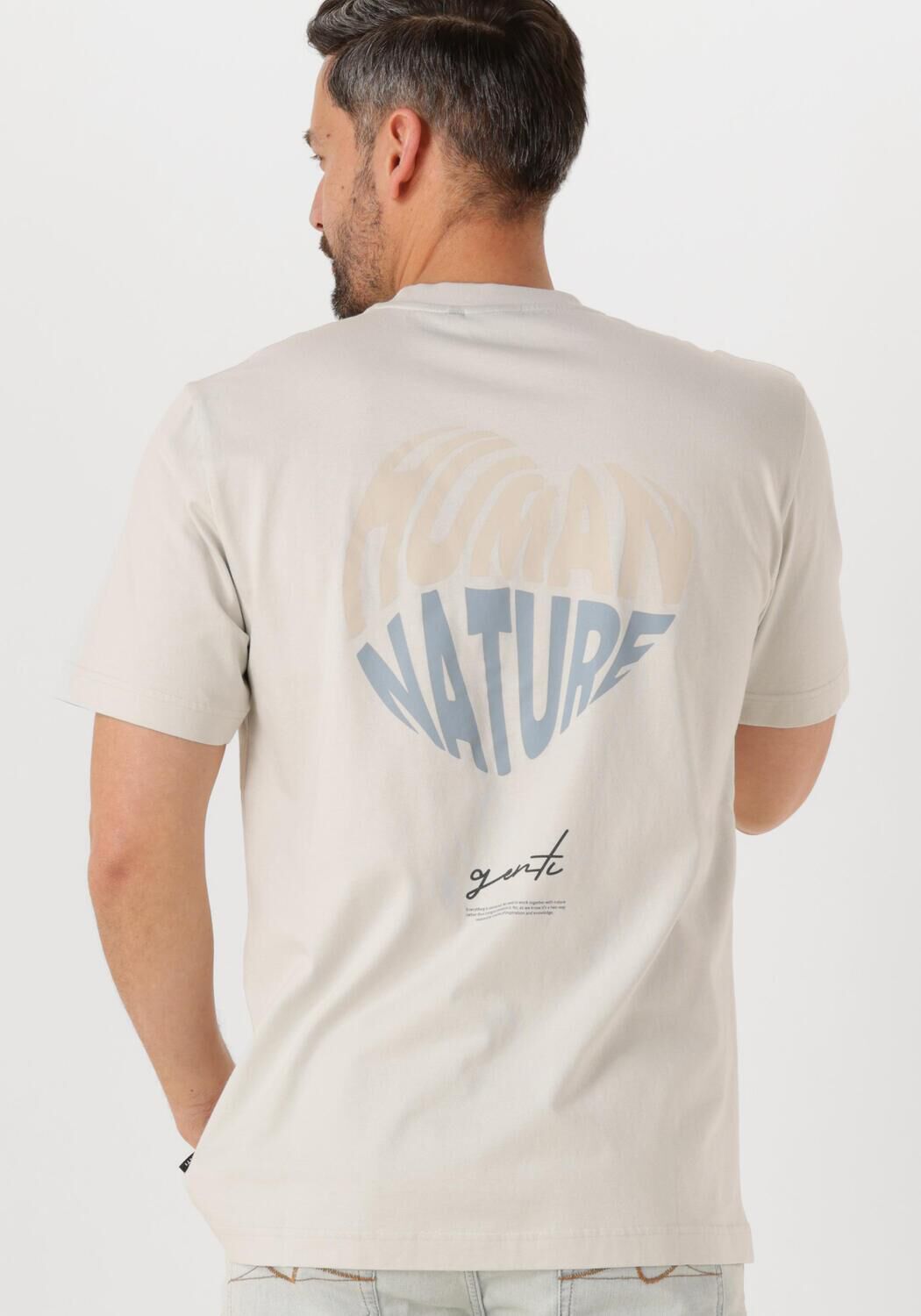 GENTI Heren Polo's & T-shirts T-shirt Ss J2042-1223 Wit