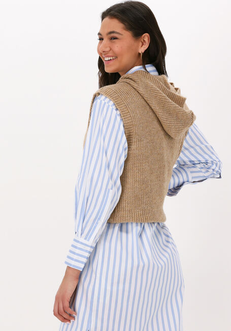 Camel NA-KD Vest KNITTED HOODIE VEST - large