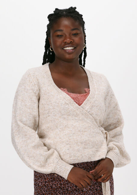 Beige ENVII Vest ENSOYA LS V-N KNIT 5249 - large