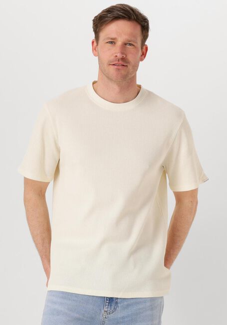 Ecru ANERKJENDT T-shirt AKKIKI S/S WAFFLE TEE - large