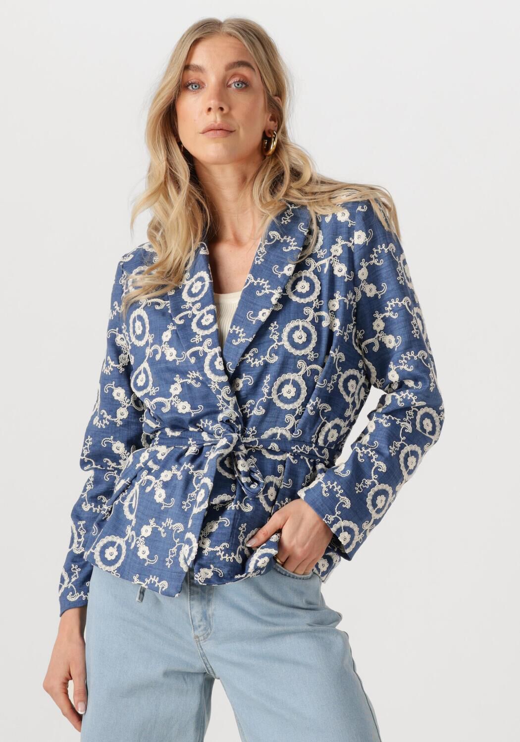 YDENCE Dames Blazers Kimono Kelly Blauw