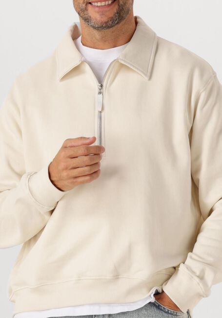Creme WOODBIRD Trui WBTOM ZIP POLO - large