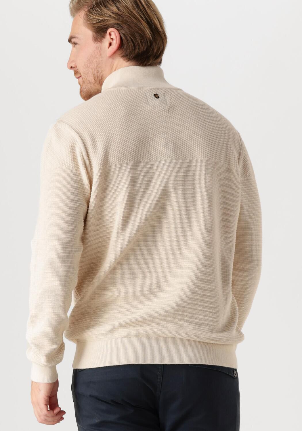 PME LEGEND Heren Truien & Vesten Half Zip Collar Cotton Mouline Zand