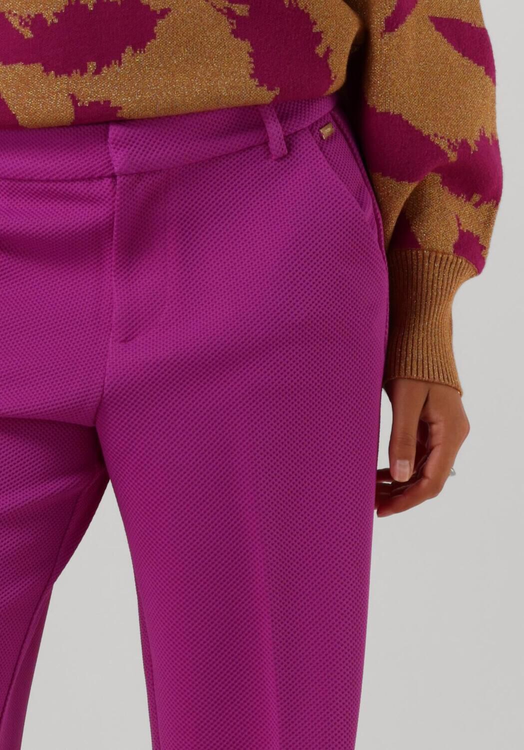 POM AMSTERDAM Dames Broeken Wide Leg Cactus Pink Roze