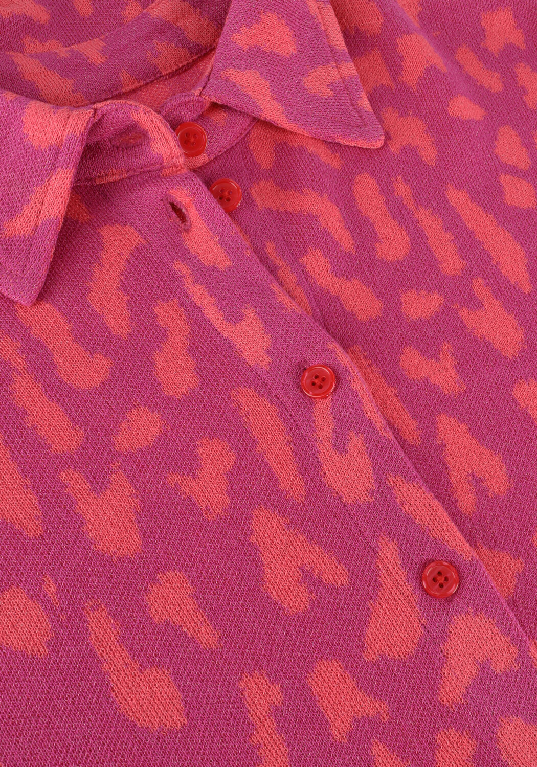 Roze ALIX THE LABEL Top LADIES KNITTED JACQUARD SHORT SLEEVES BLOUSE - large