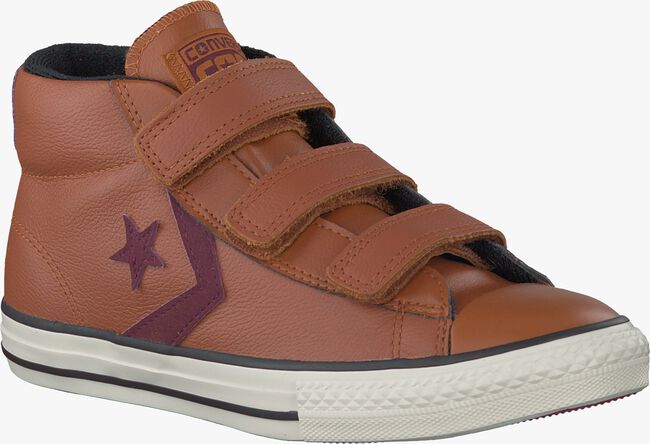 Cognac CONVERSE Sneakers STAR PLAYER MID 3V KIDS  - large