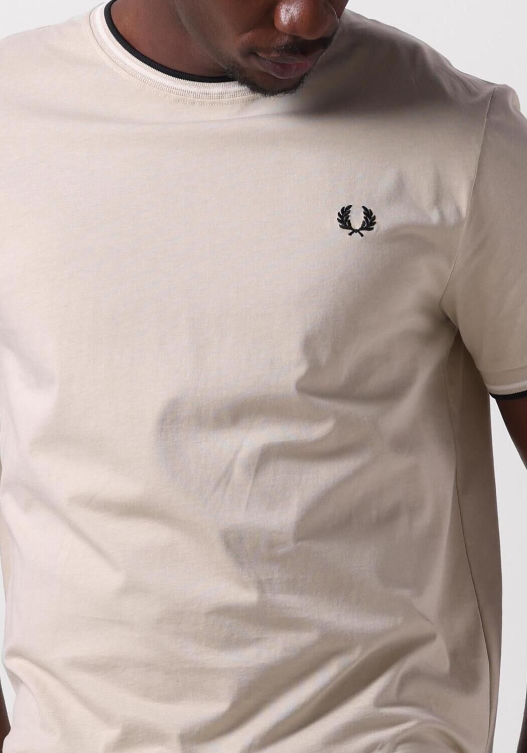 FRED PERRY Heren Polo's & T-shirts Twin Tipped T-shirt Zand