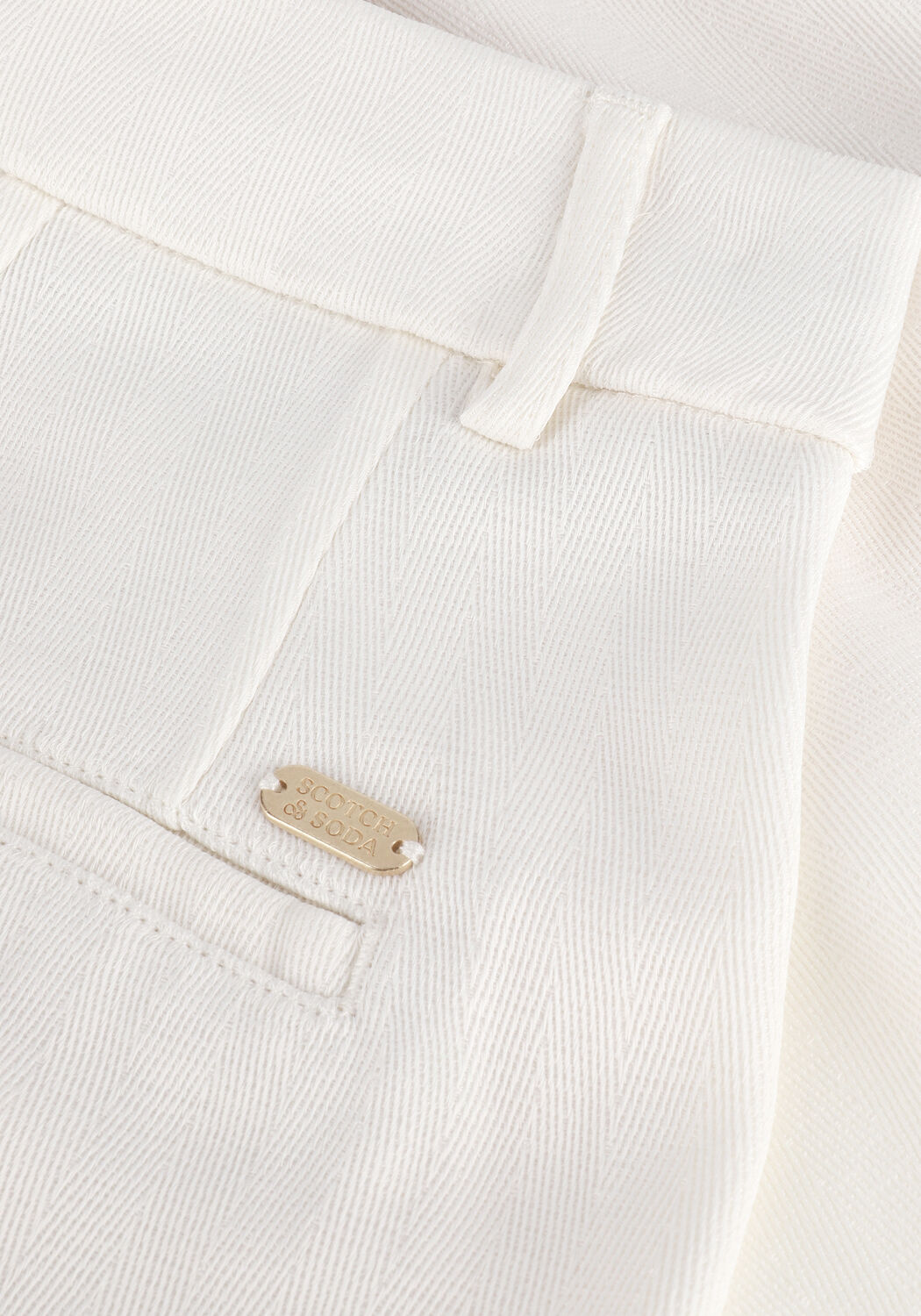 Gebroken wit SCOTCH & SODA Korte broek STRUCTURED TAILORED HIGH-RISE SHORT - large