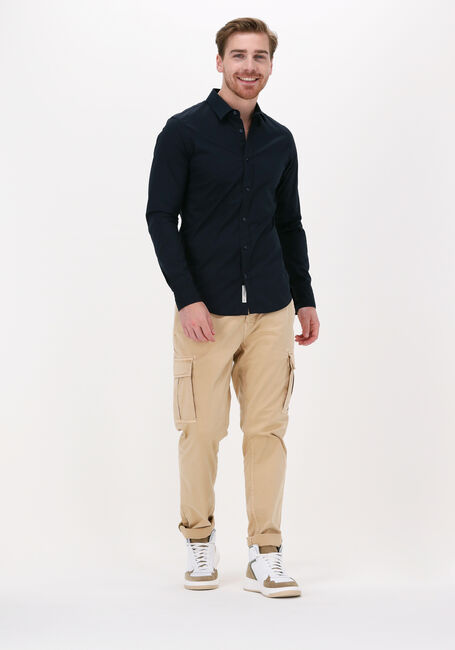 Donkerblauwe SCOTCH & SODA Casual overhemd SOLID SLIM FIT SHIRT - large