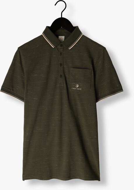 Groene CAST IRON Polo SHORT SLEEVE POLO INJECTED COTTON PIQUE - large