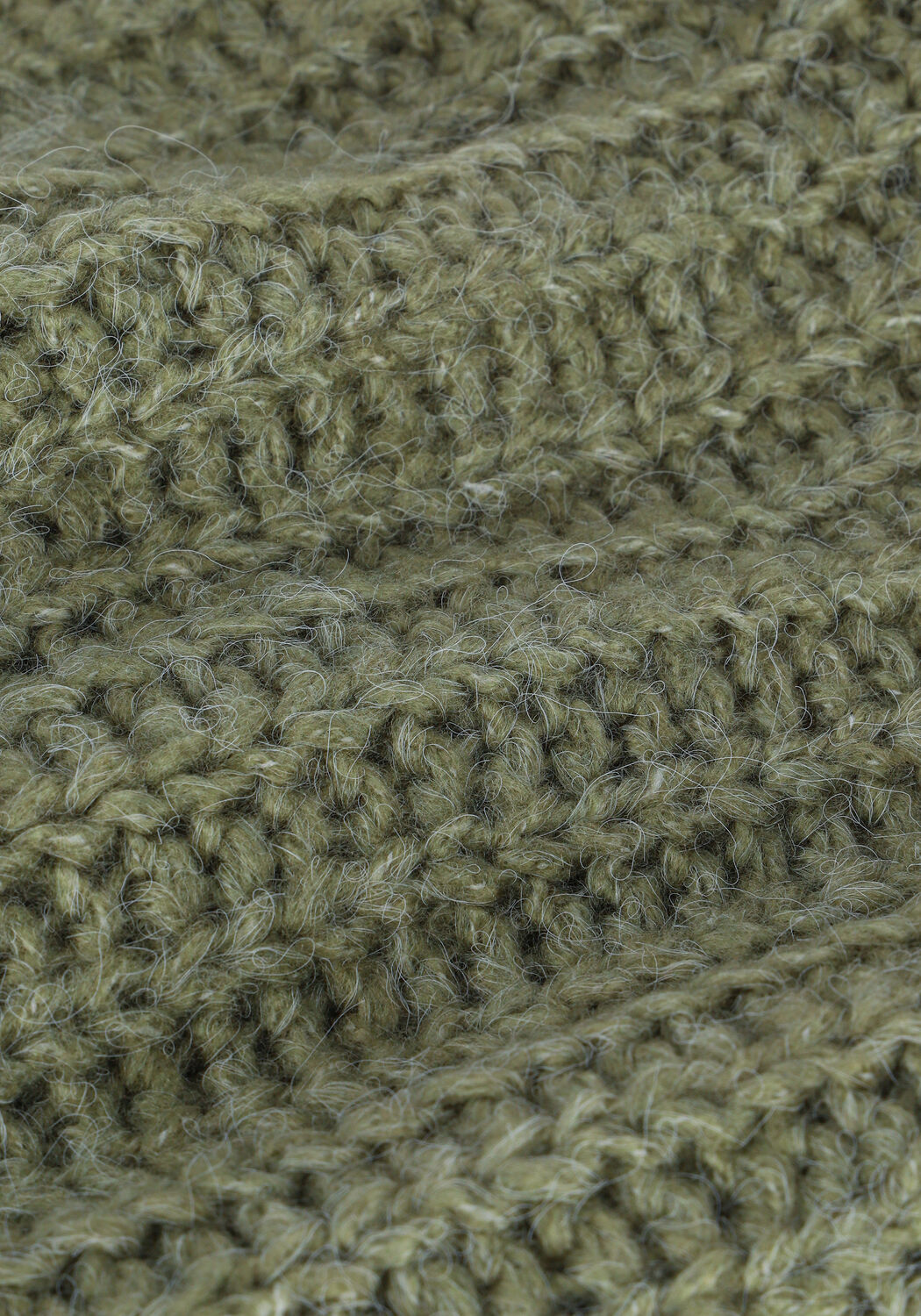 Groene NA-KD Trui CROPPED KNITTED HIGH NECK SWEATER - large