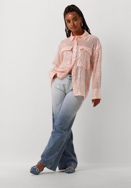 Blauwe ALIX THE LABEL Wide jeans LADIES WOVEN DIP DYE PANTS - large