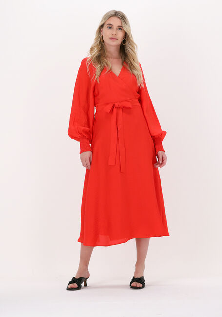 Oranje GESTUZ Midi jurk LUELLA LONG WRAP DRESS - large