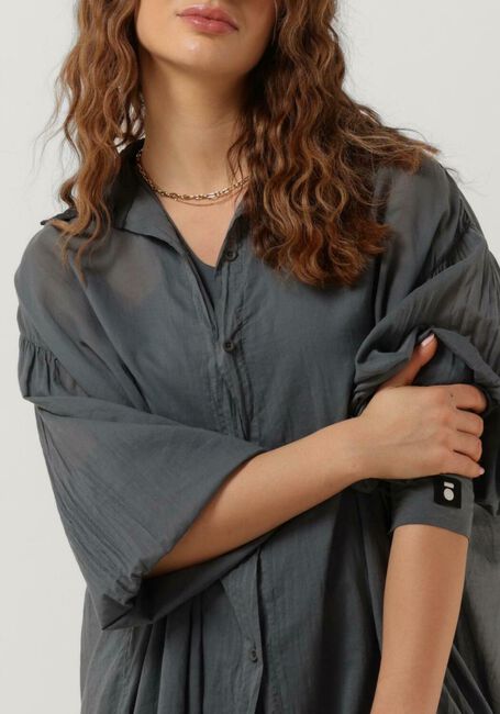 Blauwe 10DAYS Midi jurk DRESS PARIS VOILE - large