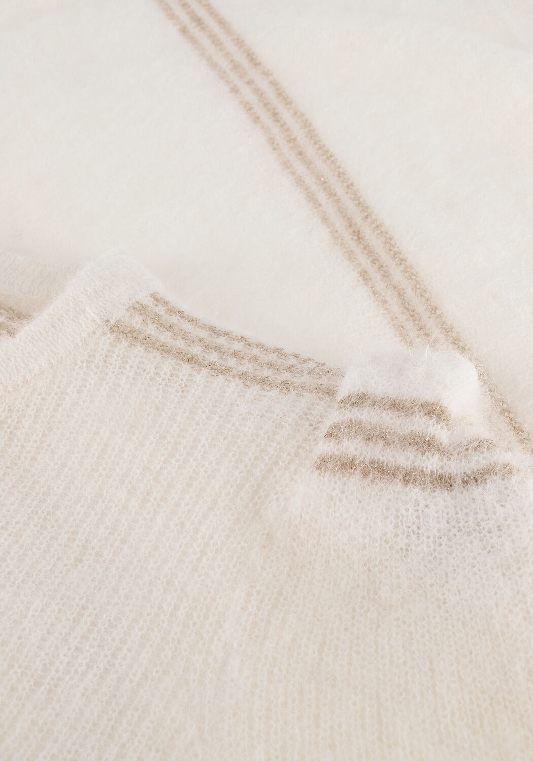 Ecru 10DAYS Trui LUREX KNIT SWEATER STRIPES - large