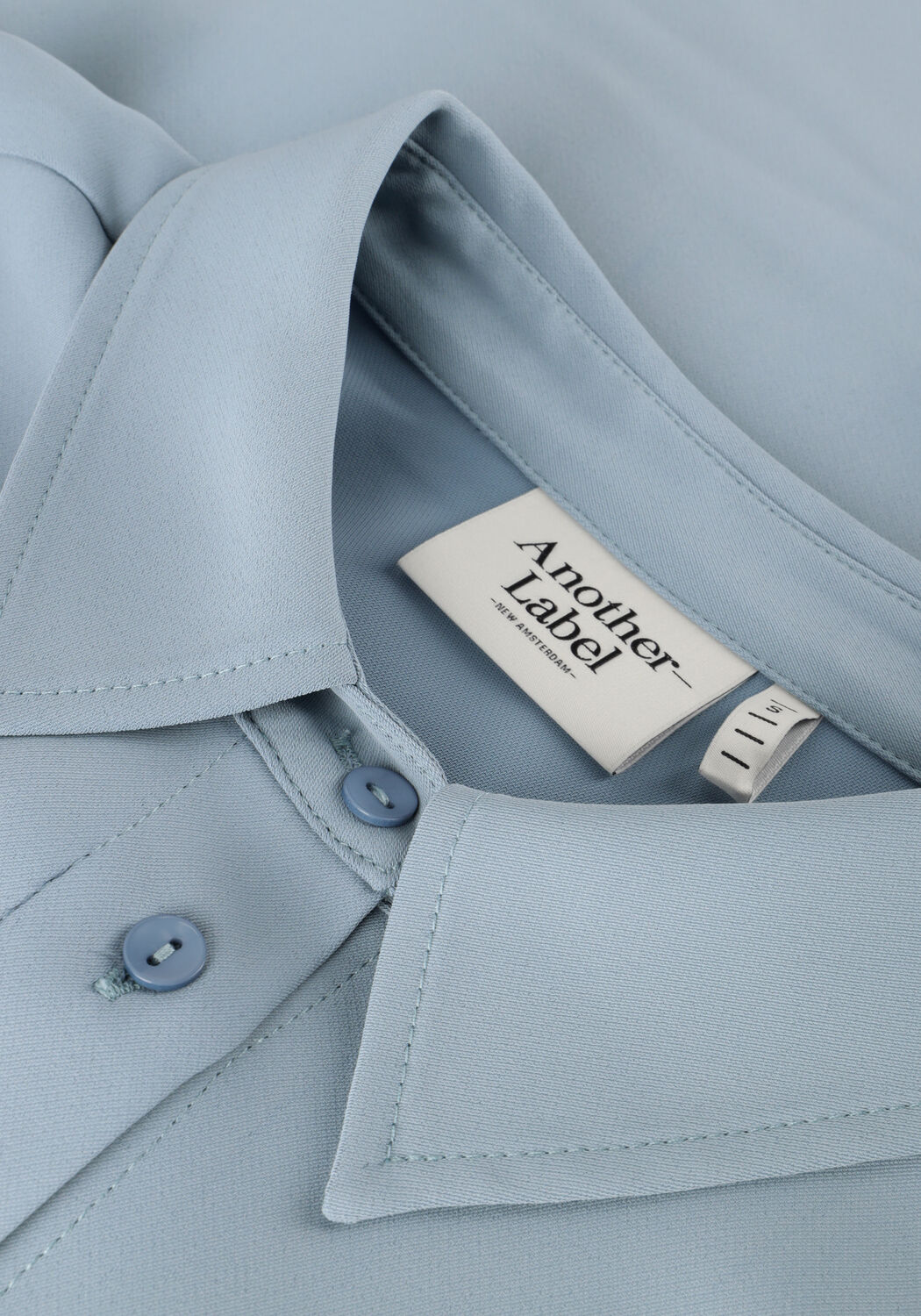 Lichtblauwe ANOTHER LABEL Mini jurk MELIA DRESS L/S - large