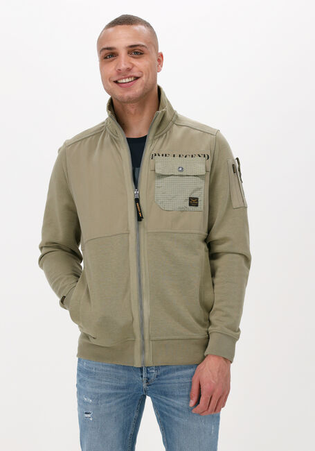 Beige PME LEGEND Vest ZIP JACKET CARGO INTERLOCK - large