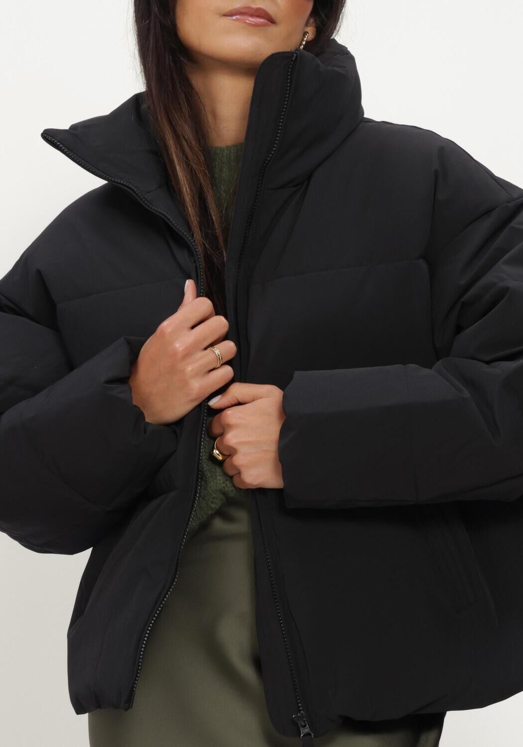 Zwarte MSCH COPENHAGEN Gewatteerde jas MSCHREFRON JACKET - large