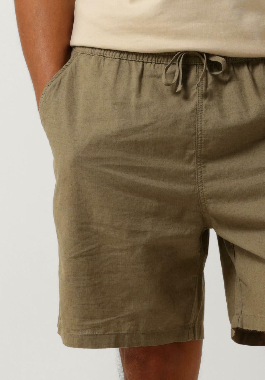 FORÉT Forét Heren Broeken Serene Linen Short Groen
