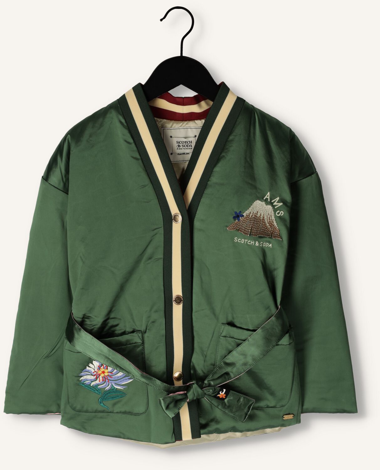 Donkergroene SCOTCH SODA Jack REVERSIBLE SOUVENIR